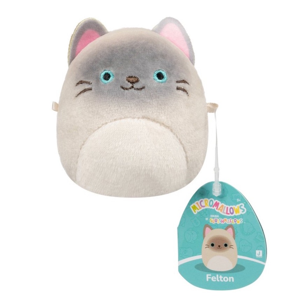 FELTON Squishmallows Siamese Cat Micromallows 2.5" NWT Plush- S1